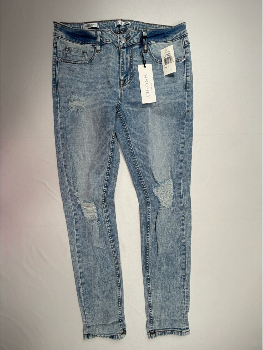 Vigoss Thompson Tomboy Light Wash Skinny Jeans Size 27